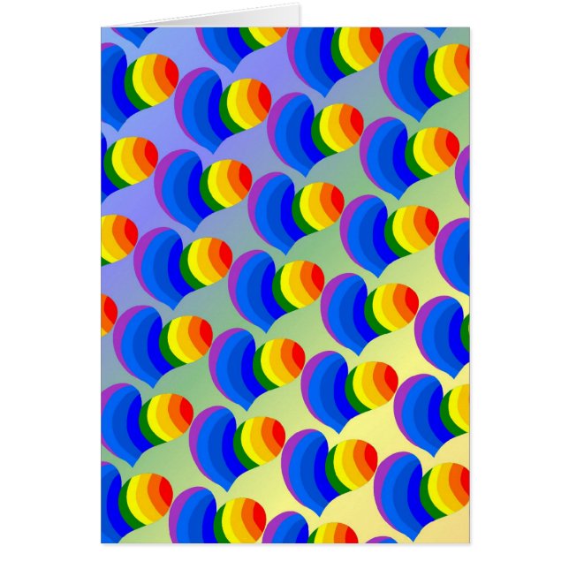 Rainbow Hearts Card (Front)