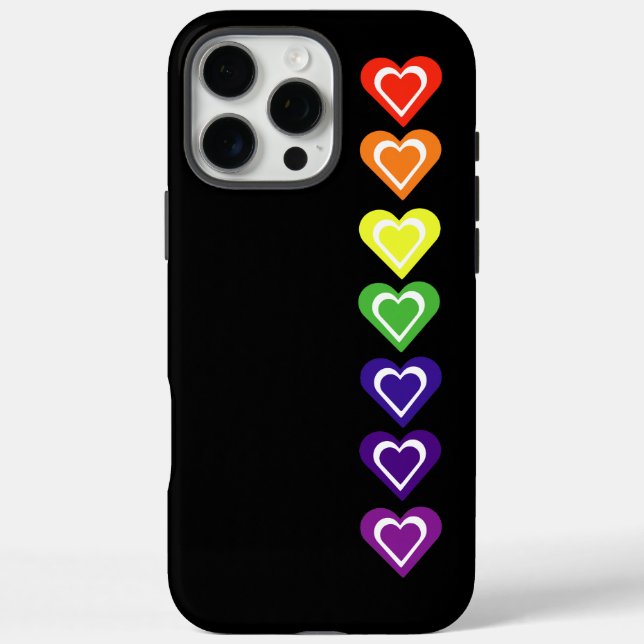 Rainbow hearts Case-Mate iPhone case (Back)