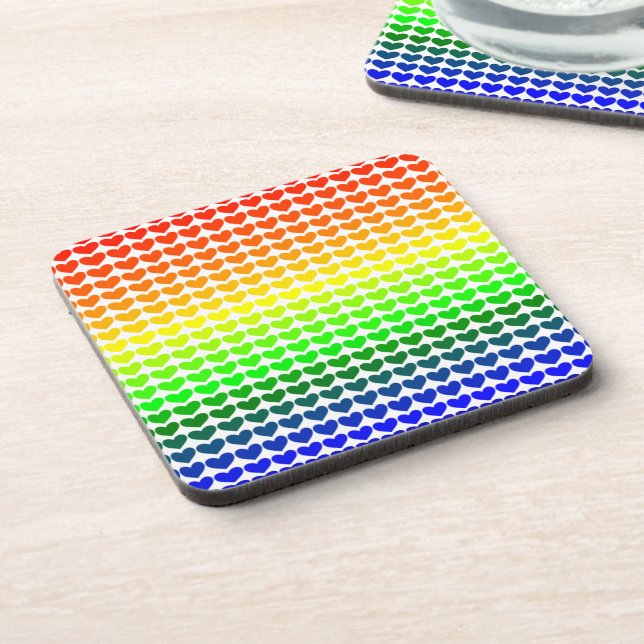 RAINBOW HEARTS COASTER (Left Side)