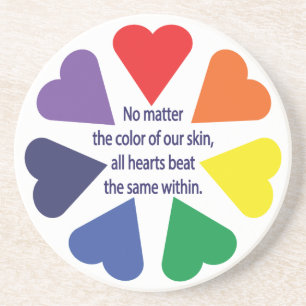 Rainbow Hearts Coaster