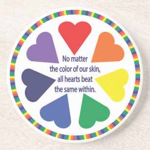 Rainbow Hearts Coaster