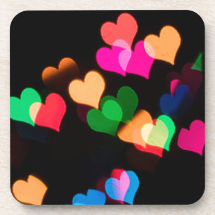 rainbow hearts coaster
