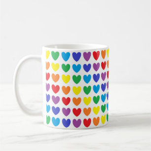 Rainbow Hearts Coffee Mug