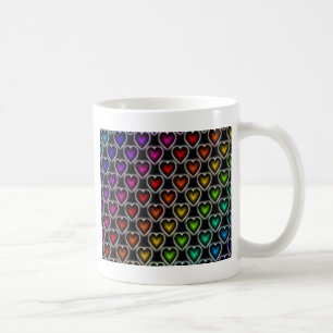 Rainbow Hearts Coffee Mug