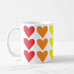 Rainbow Hearts Coffee Mug