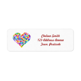 Rainbow Hearts Confetti