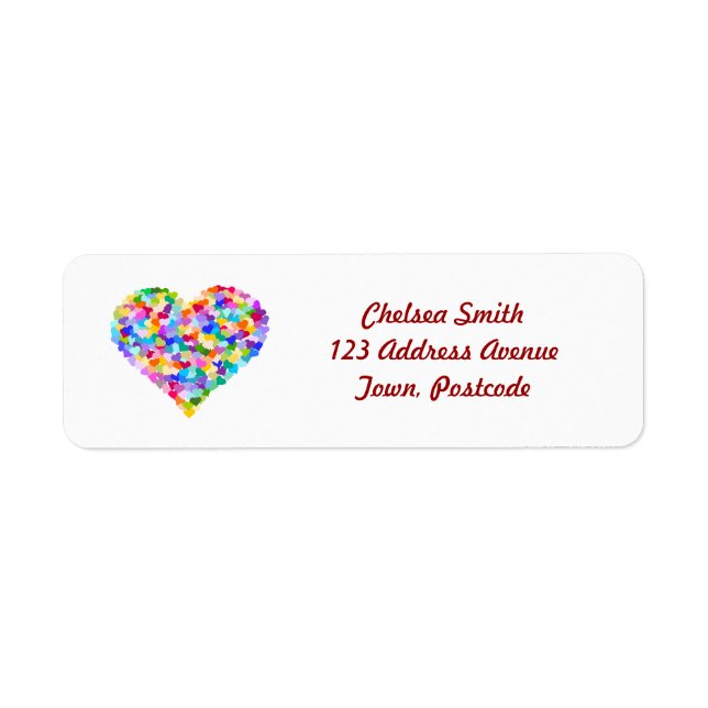 Rainbow Hearts Confetti (Front)