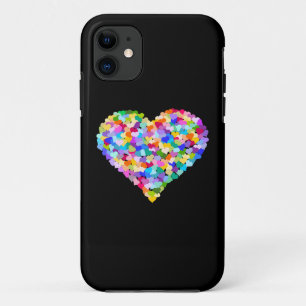 Rainbow Hearts Confetti iPhone 11 Case