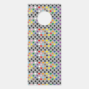 Rainbow Hearts Door Hanger