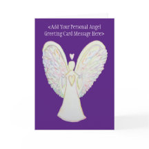 Rainbow Hearts Guardian Angel Custom Note Cards
