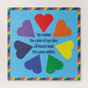 Rainbow Hearts Jigsaw Puzzle