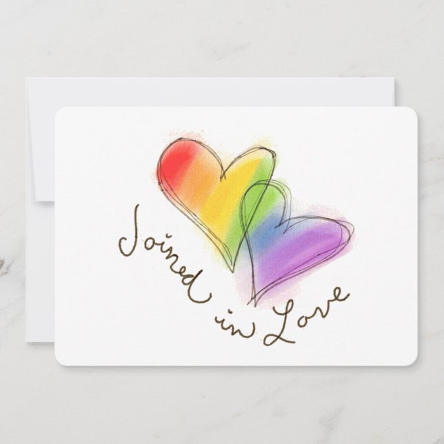 Rainbow Hearts Joined In Love Announcement (Front)