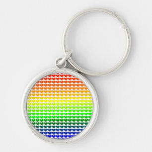 RAINBOW HEARTS KEY RING