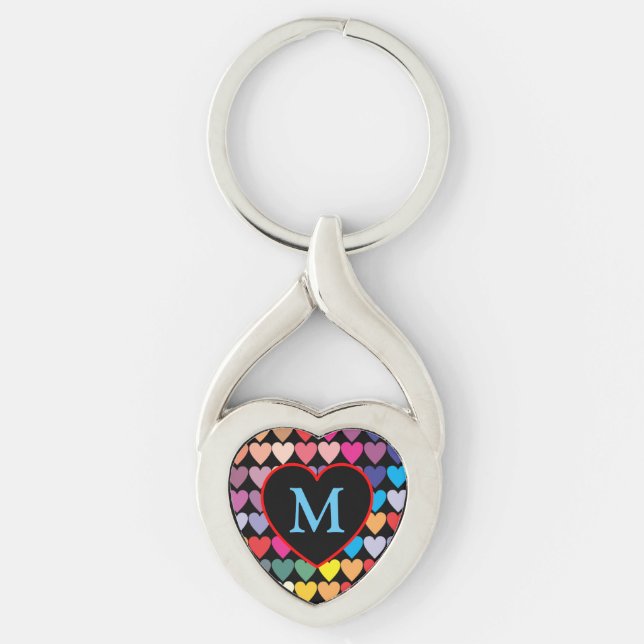 Rainbow Hearts Key Ring (Front)