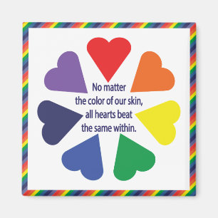 Rainbow Hearts Magnet