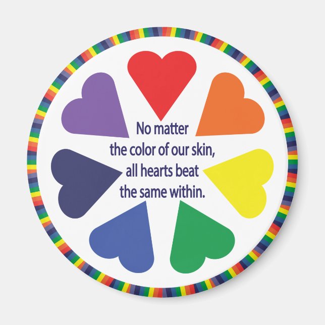 Rainbow Hearts Magnet (Front)