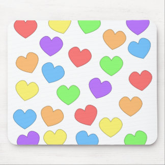 Rainbow Hearts Mousepad 0001