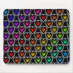 Rainbow Hearts/Mousepad Mouse Mat