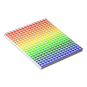 RAINBOW HEARTS NOTEPAD