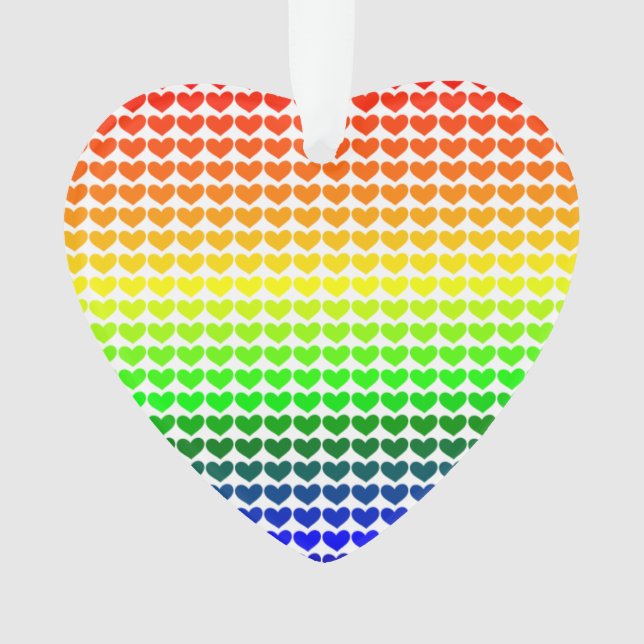 RAINBOW HEARTS ORNAMENT (Front)