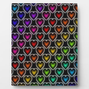 Rainbow Hearts Plaque
