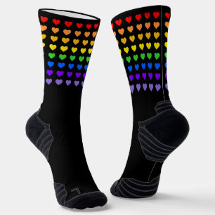 Rainbow Hearts Pride  Socks