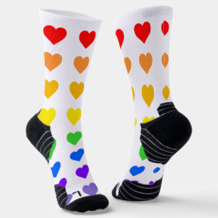 Rainbow Hearts Socks