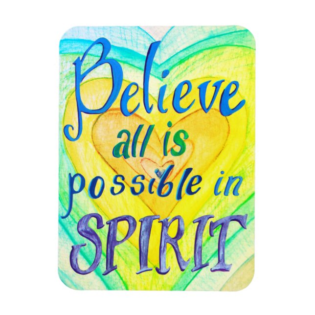 Rainbow Hearts Spirit Prayer Magnet (Vertical)