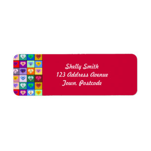 Rainbow Hearts squares