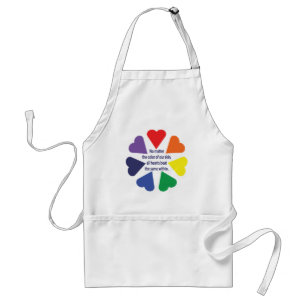 Rainbow Hearts Standard Apron