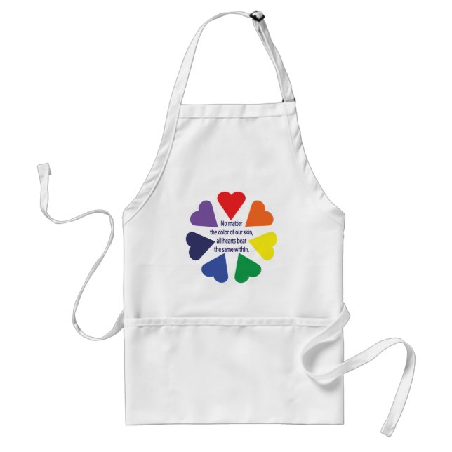 Rainbow Hearts Standard Apron (Front)