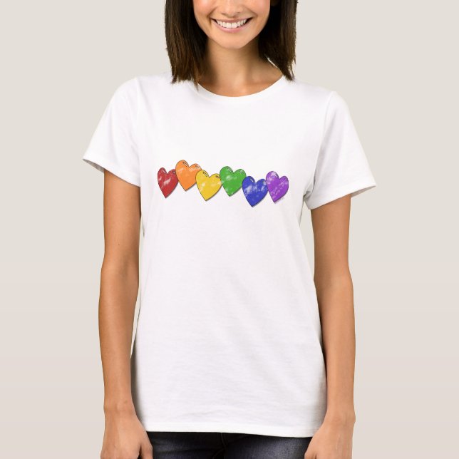 Rainbow Hearts T-Shirt (Front)