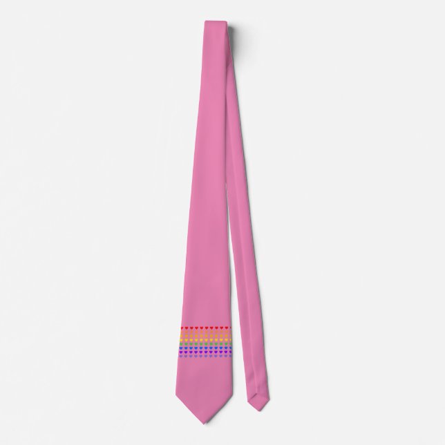 Rainbow Hearts    Tie (Front)
