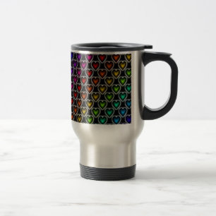 Rainbow Hearts Travel Mug