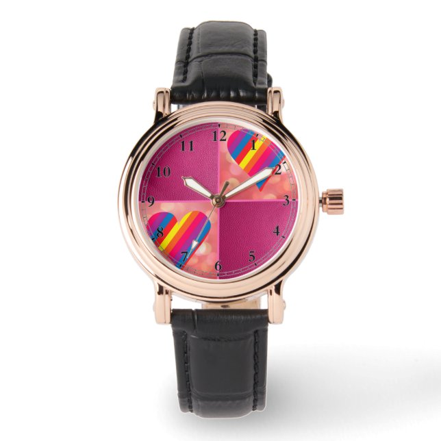 Rainbow Hearts Watch (Front)