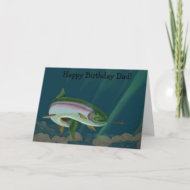 Rainbow Heaven Happy Birthday Dad Card (Front)