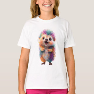 Rainbow Hedgehog Happy Animal Kids T-Shirt