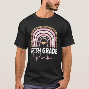 Rainbow Hello Fifth Grade Rocks   Team 5th Grade S T-Shirt