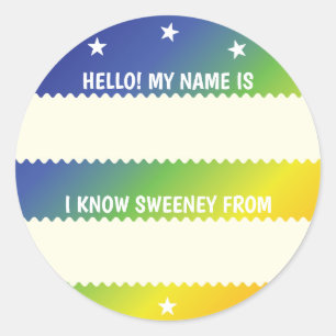 Rainbow Hello Name Tag How I Know Someone