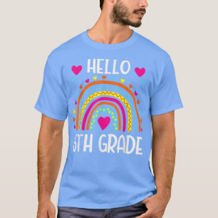 Rainbow Hello Sixth Grade Shirt 6th Grade Back To