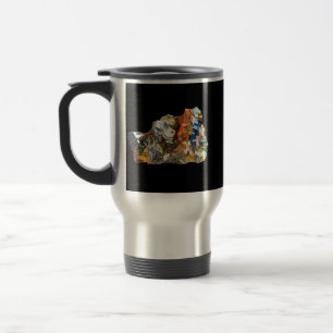 Rainbow Hematite Crystal Iridescent Gemstone Art Travel Mug