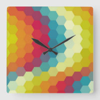 Rainbow Hexagon Chevron Pattern