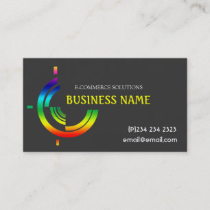 Rainbow  Hi-Tech Tri Company Logo Branding Business Card