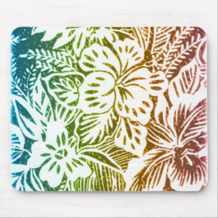 Rainbow Hibiscus Mouse Mat
