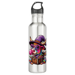 Rainbow Highland Cow Halloween 710 Ml Water Bottle