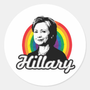 Rainbow Hillary - LGBT Politics - Classic Round Sticker