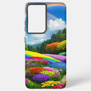 Rainbow Hills and Flowers Two Samsung Galaxy Case
