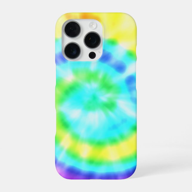 Rainbow Hippie Tie Dye Pattern iPhone Case (Back)