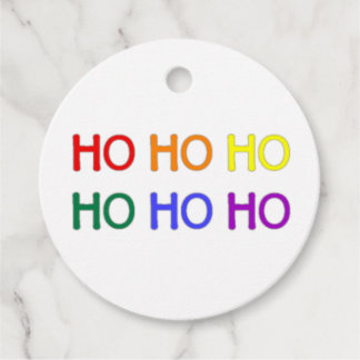 Rainbow Ho Ho Ho Gift Tags