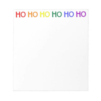 Rainbow Ho Ho Ho Notepad